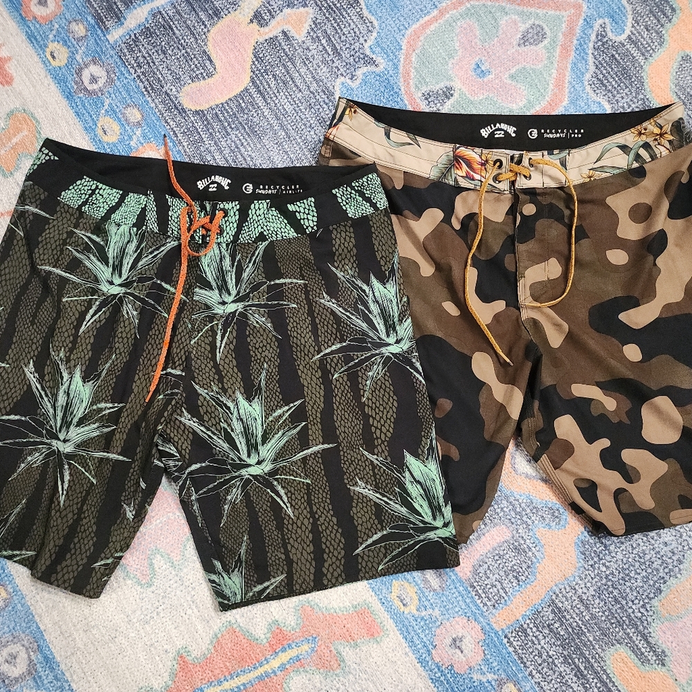 2 pair of Billabong board shorts